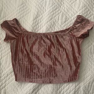 Forever 21 Velvet Crop Top
